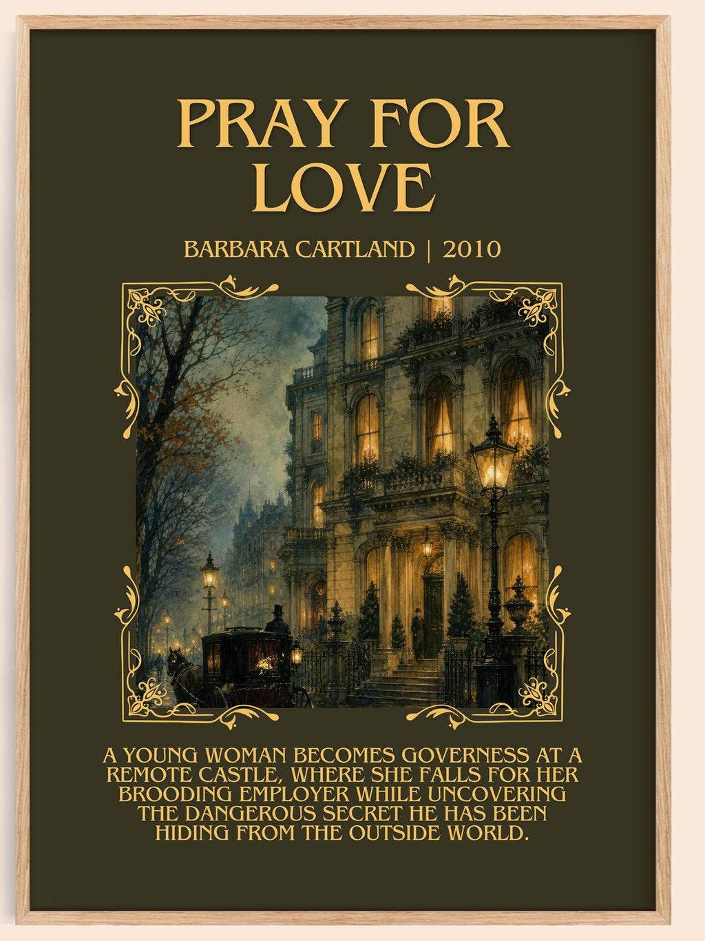 Pray For Love Minimalist Book Poster by Barbara Cartland – book poster