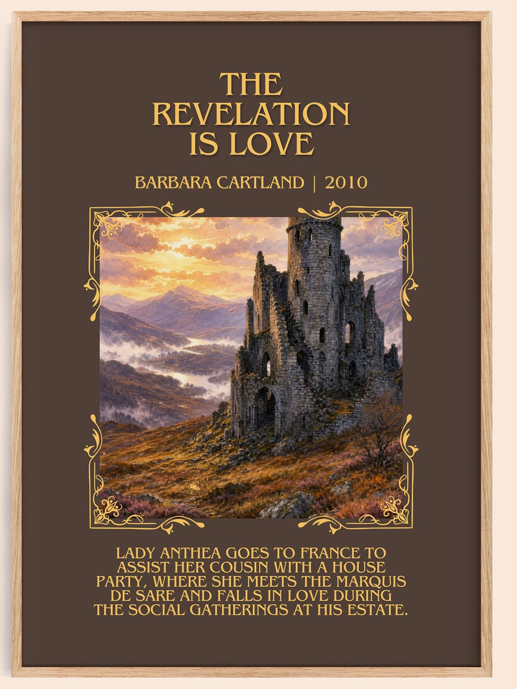 The Revelation Is Love Minimalist Book Poster by Barbara Cartland – book poster