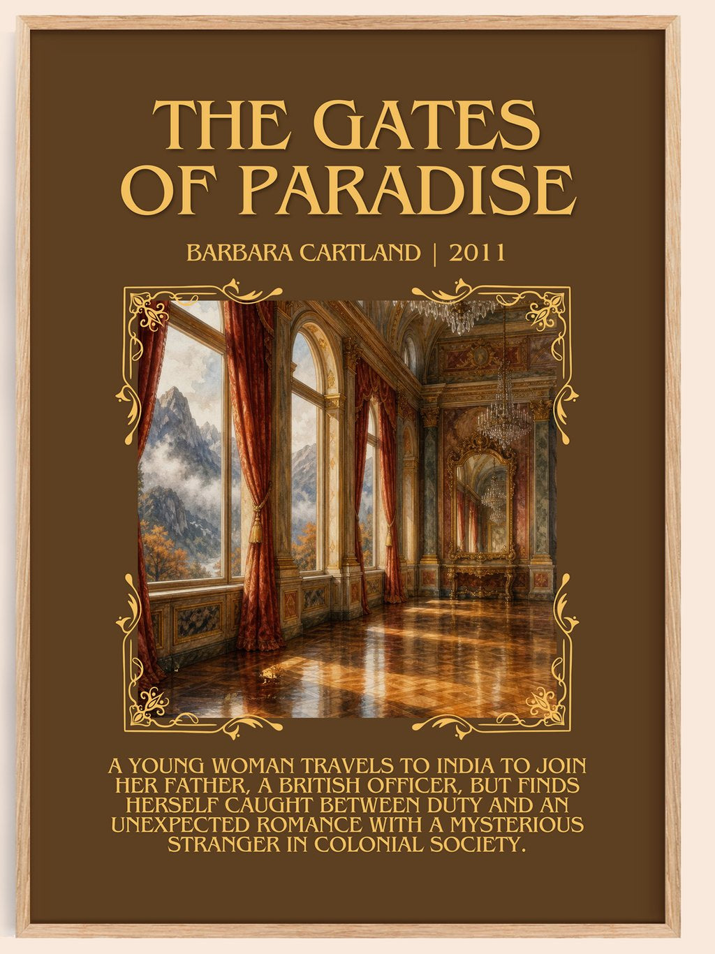 The Gates Of Paradise Minimalist Book Poster by Barbara Cartland – book poster