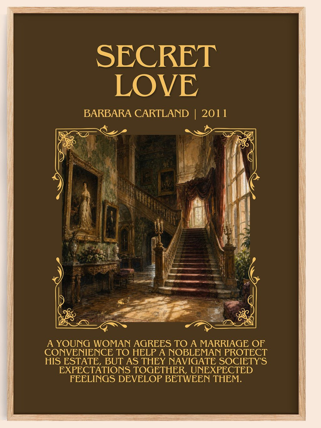 Secret Love Minimalist Book Poster by Barbara Cartland – book poster