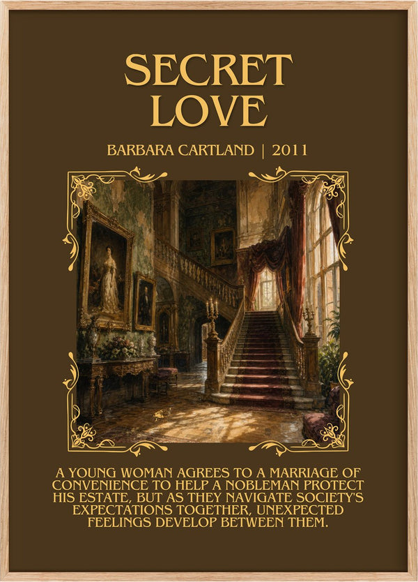 Secret Love Minimalist Book Poster by Barbara Cartland