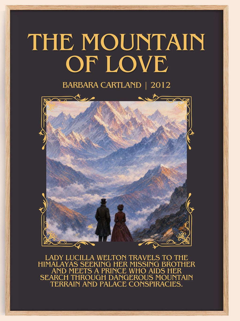 The Mountain Of Love Minimalist Book Poster by Barbara Cartland – book poster