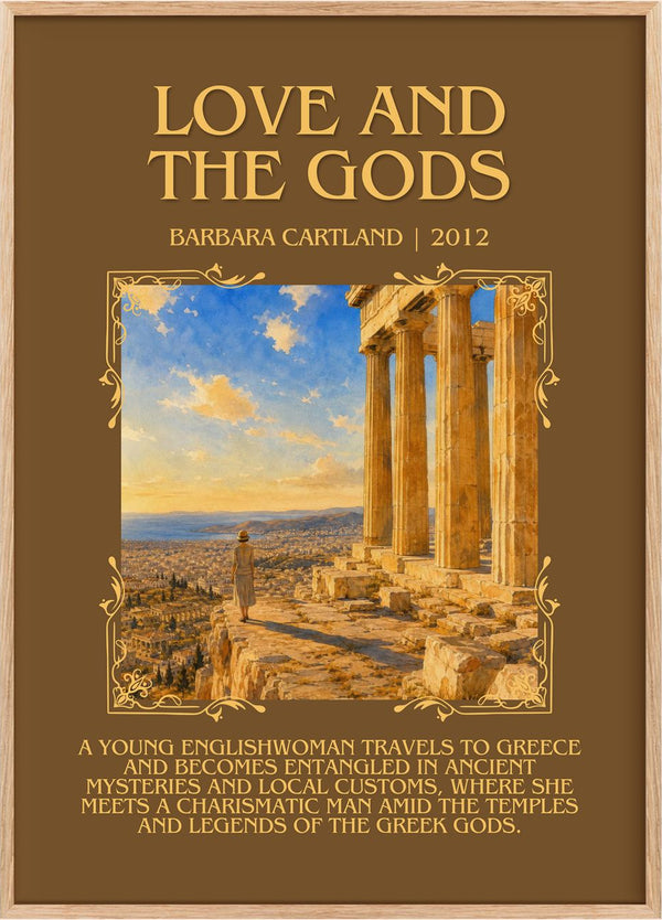Love And The Gods Minimalist Book Poster by Barbara Cartland