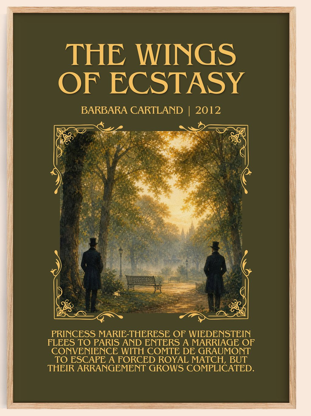 The Wings Of Ecstasy Minimalist Book Poster by Barbara Cartland – book poster