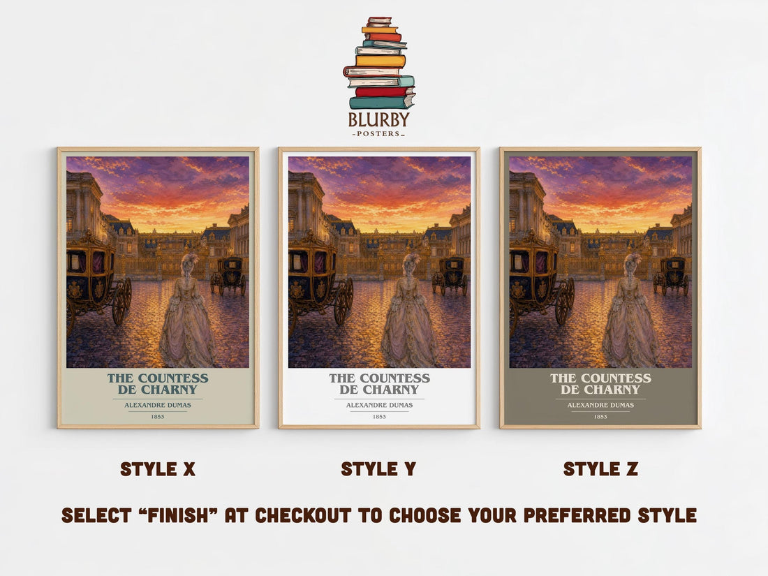 The Countess De Charny Book Cover Poster by Alexandre Dumas (mockup)
