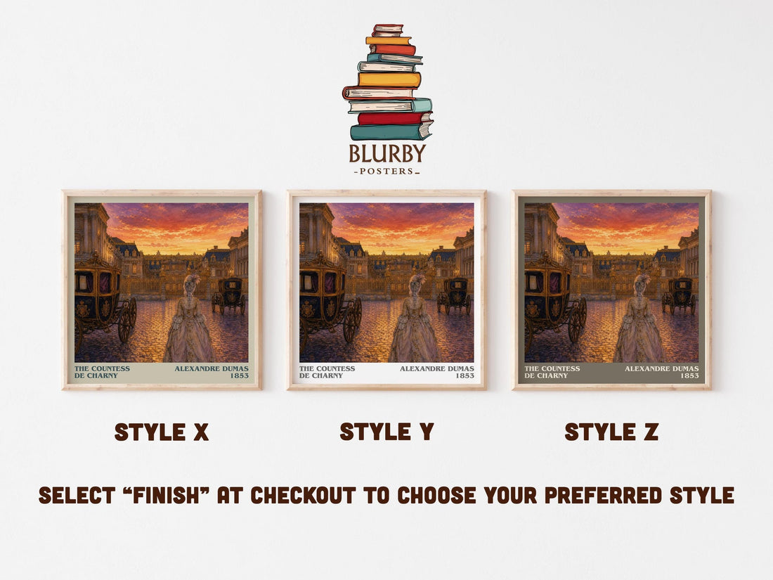 The Countess De Charny Literary Art Print by Alexandre Dumas (mockup)