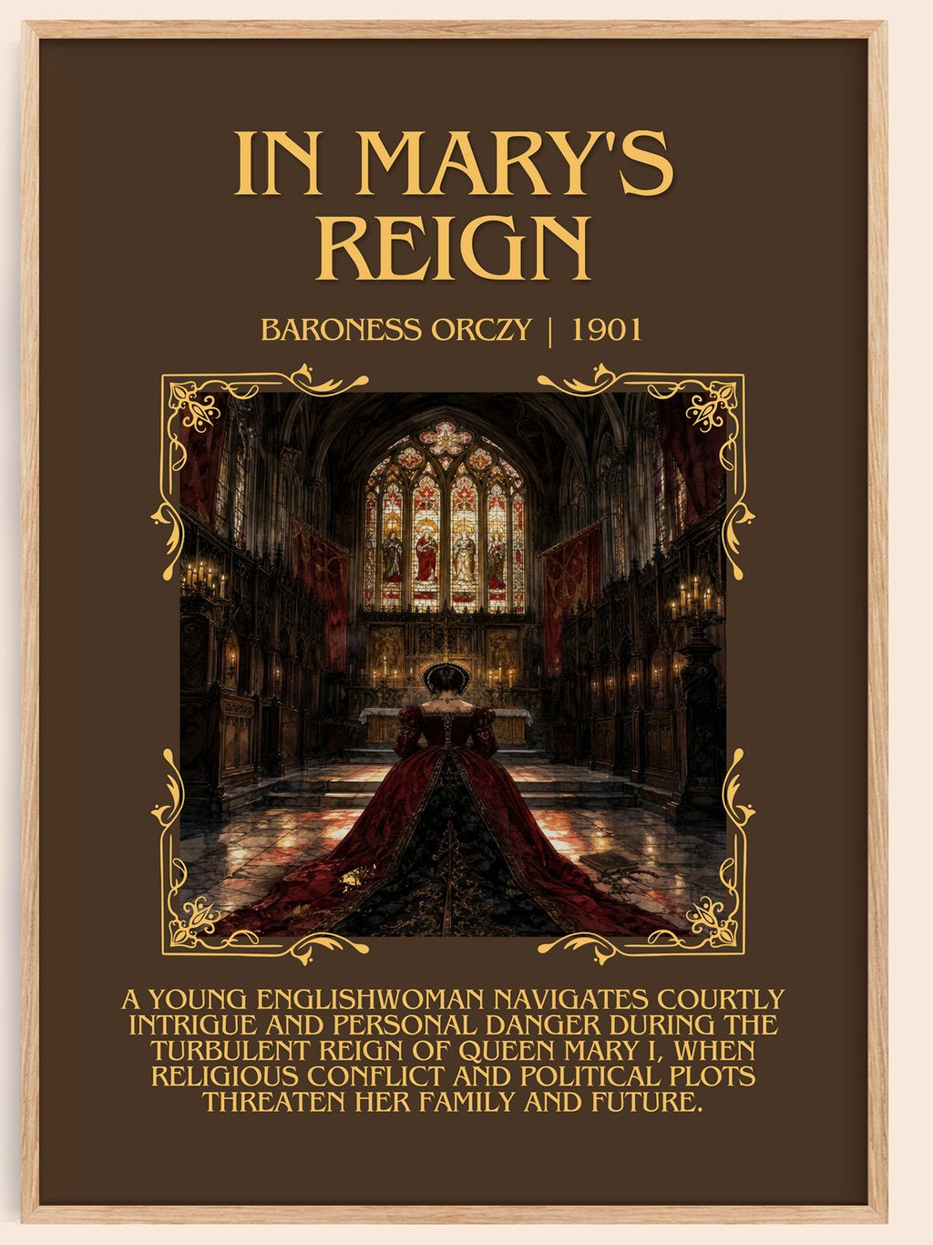 In Mary'S Reign Minimalist Book Poster by Baroness Orczy – book poster