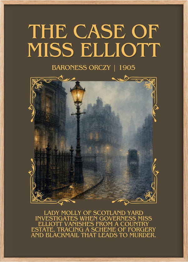 The Case Of Miss Elliott Minimalist Book Poster by Baroness Orczy