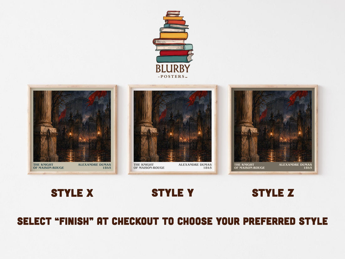 The Knight Of Maison-Rouge Literary Art Print by Alexandre Dumas (mockup)