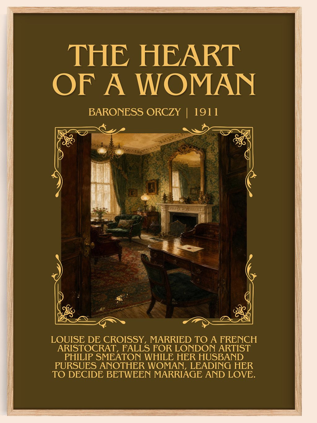 The Heart Of A Woman Minimalist Book Poster by Baroness Orczy – book poster