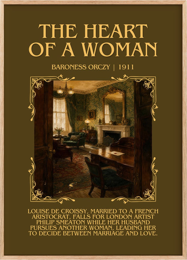 The Heart Of A Woman Minimalist Book Poster by Baroness Orczy
