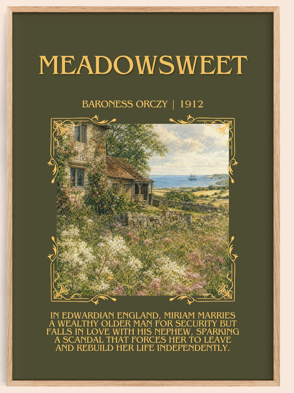 Meadowsweet Minimalist Book Poster by Baroness Orczy – book poster