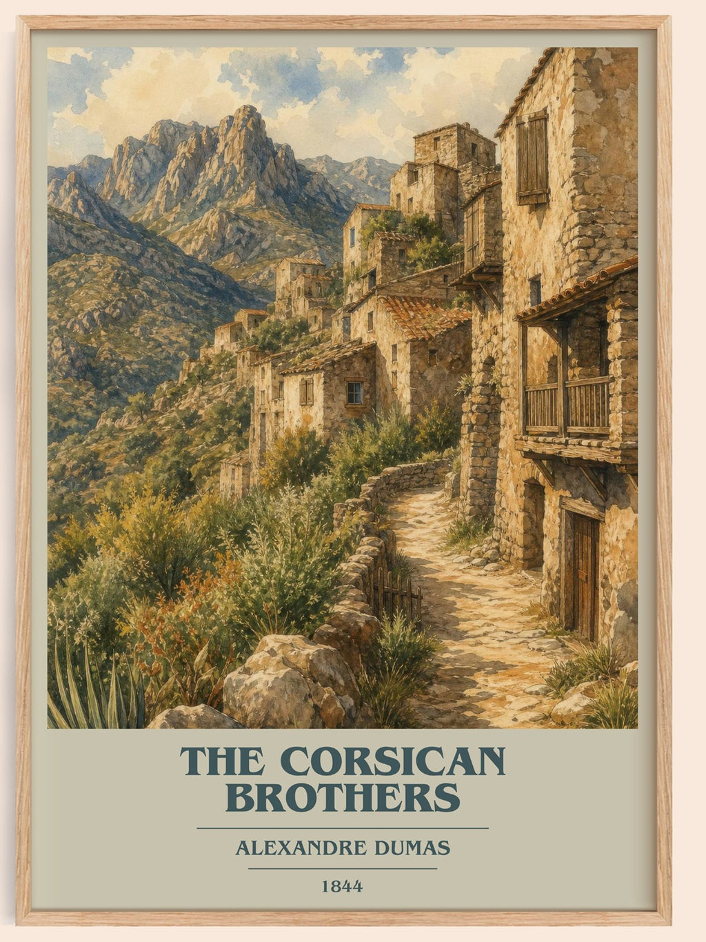 The Corsican Brothers Book Cover Poster by Alexandre Dumas