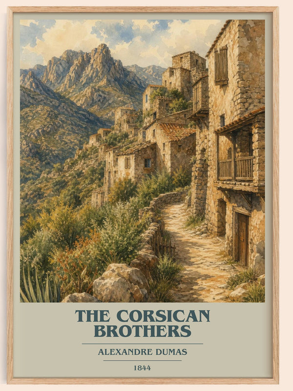 The Corsican Brothers Book Cover Poster by Alexandre Dumas