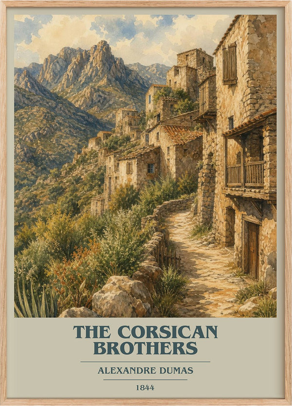 The Corsican Brothers Book Cover Poster by Alexandre Dumas