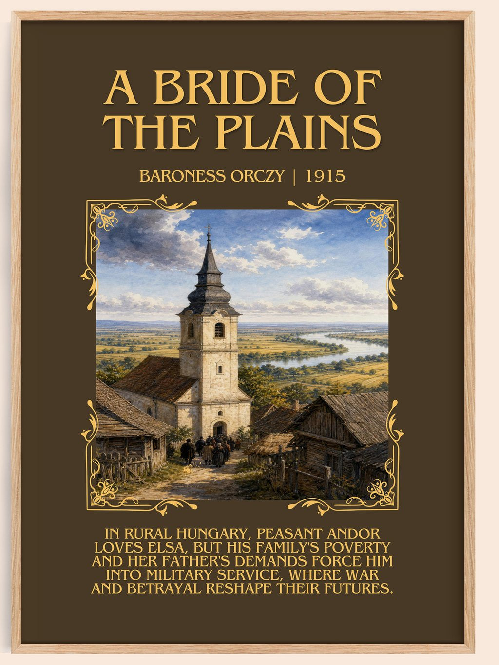 A Bride Of The Plains Minimalist Book Poster by Baroness Orczy – book poster