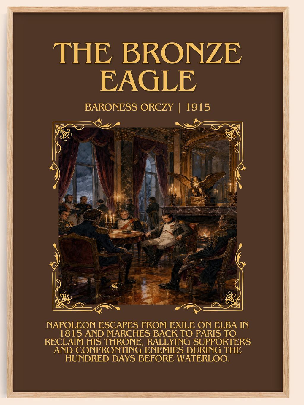 The Bronze Eagle Minimalist Book Poster by Baroness Orczy – book poster