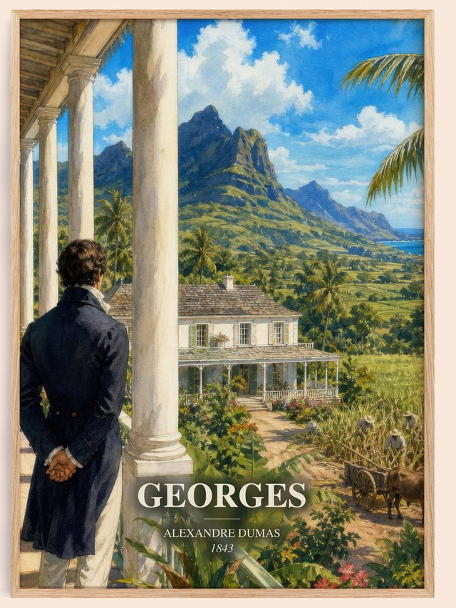 Georges Book Watercolour Illustration by Alexandre Dumas