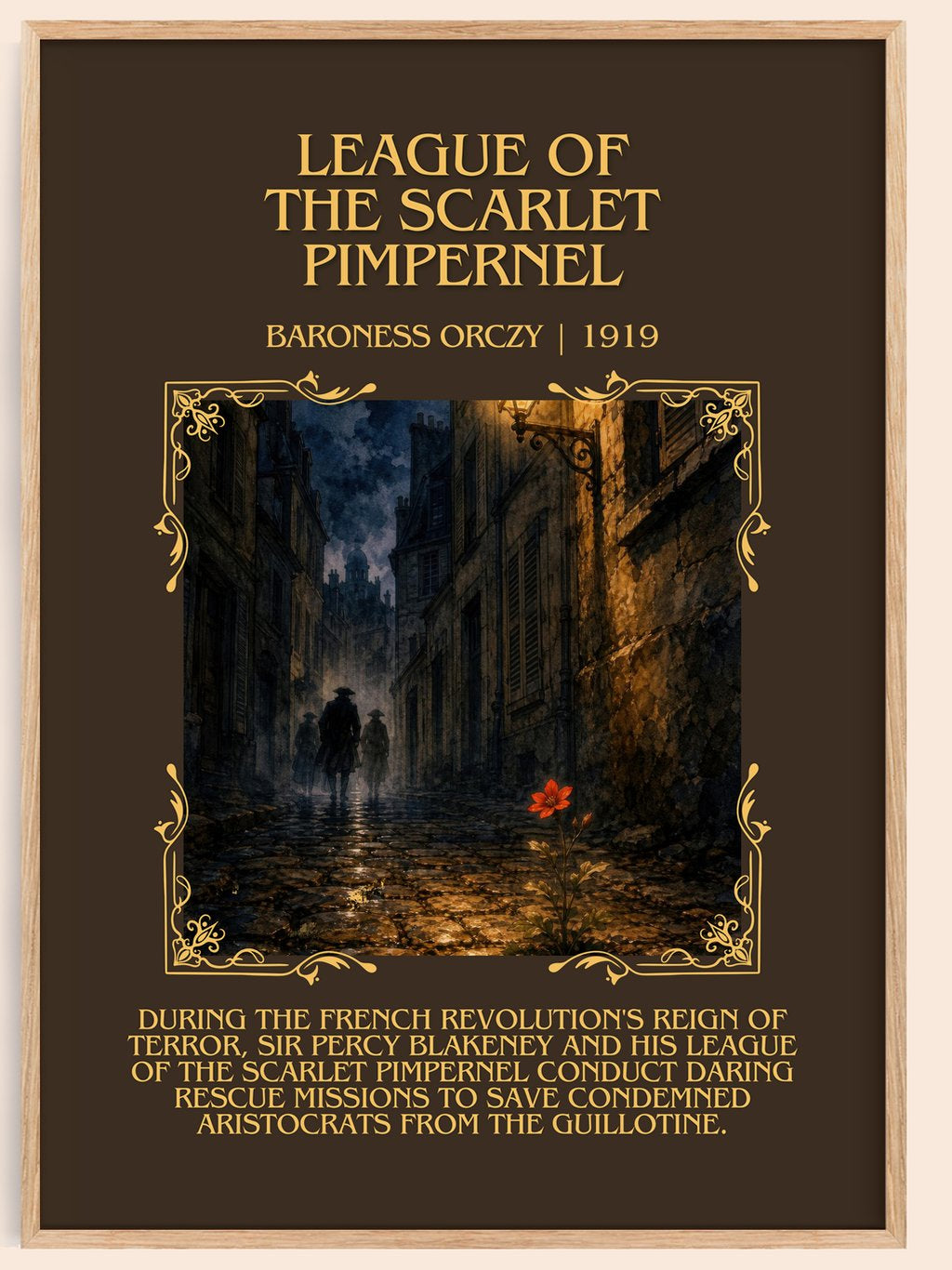 League Of The Scarlet Pimpernel Minimalist Book Poster by B. Orczy – book poster