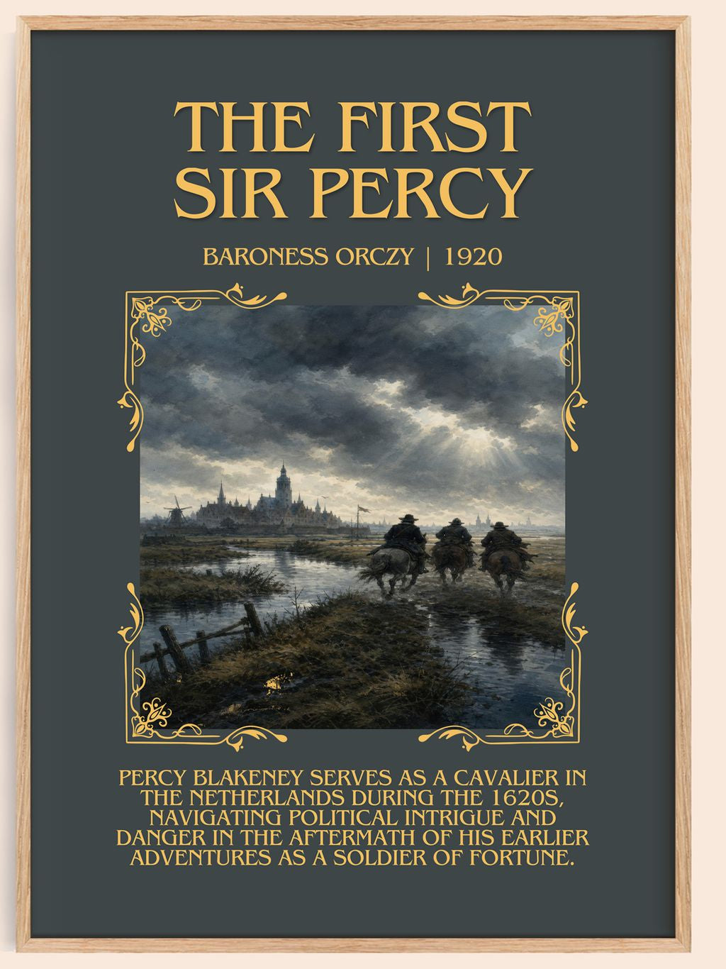 The First Sir Percy Minimalist Book Poster by Baroness Orczy – book poster