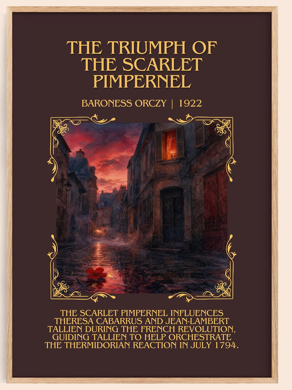 Triumph Of The Scarlet Pimpernel Minimalist Book Poster by B. Orczy – book poster