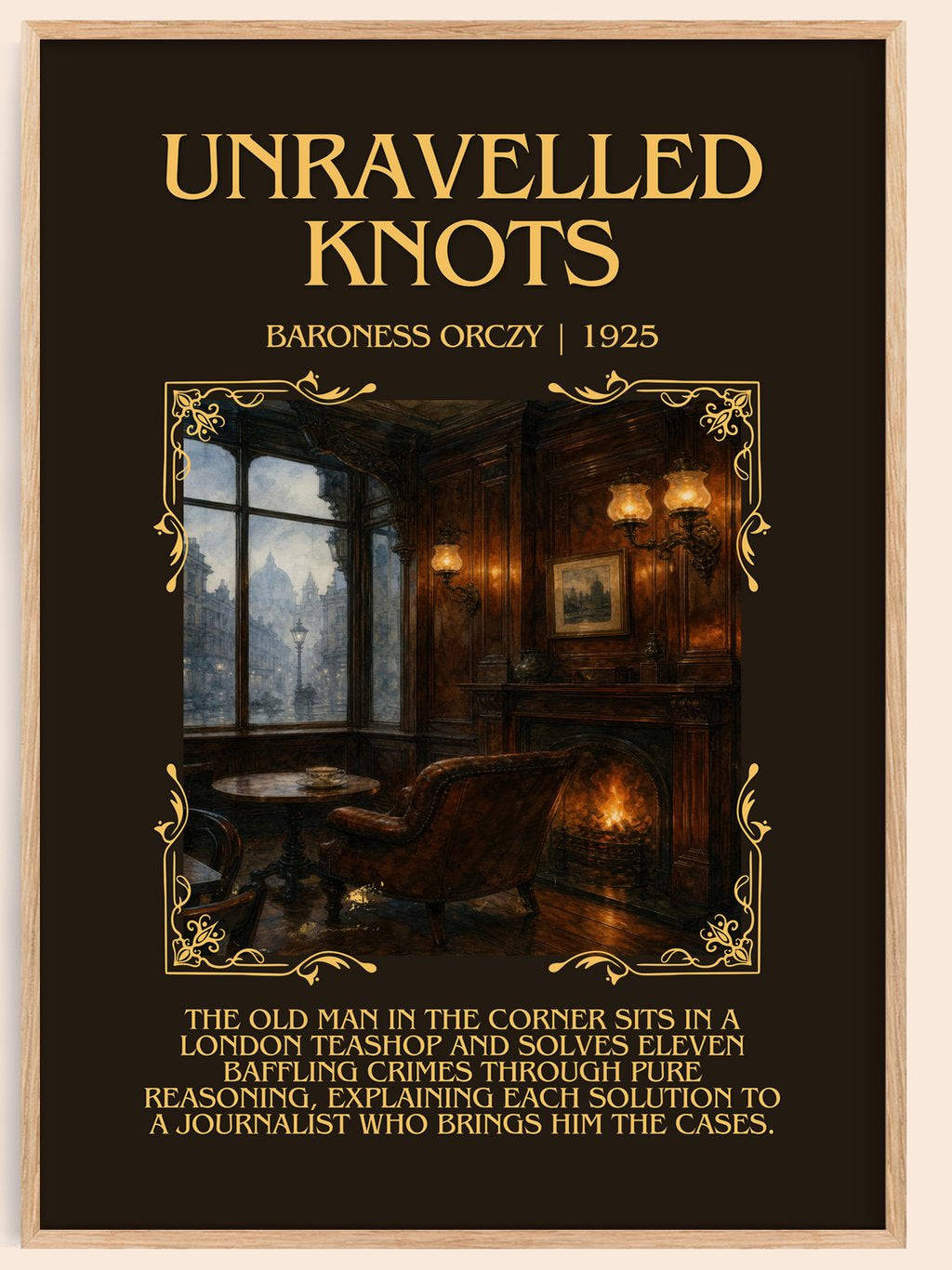 Unravelled Knots Minimalist Book Poster by Baroness Orczy – book poster