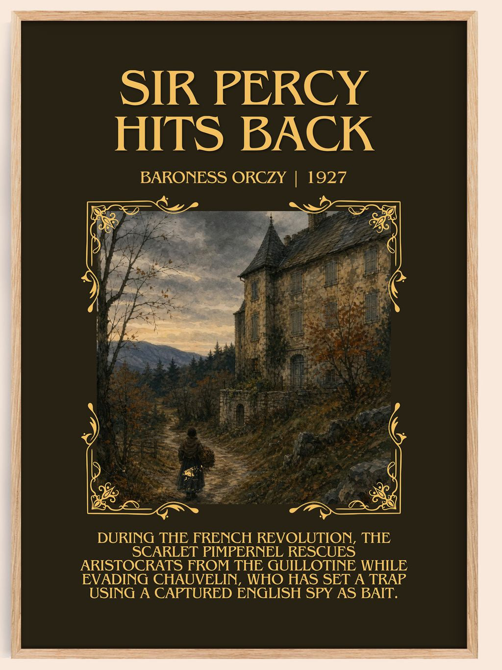 Sir Percy Hits Back Minimalist Book Poster by Baroness Orczy – book poster