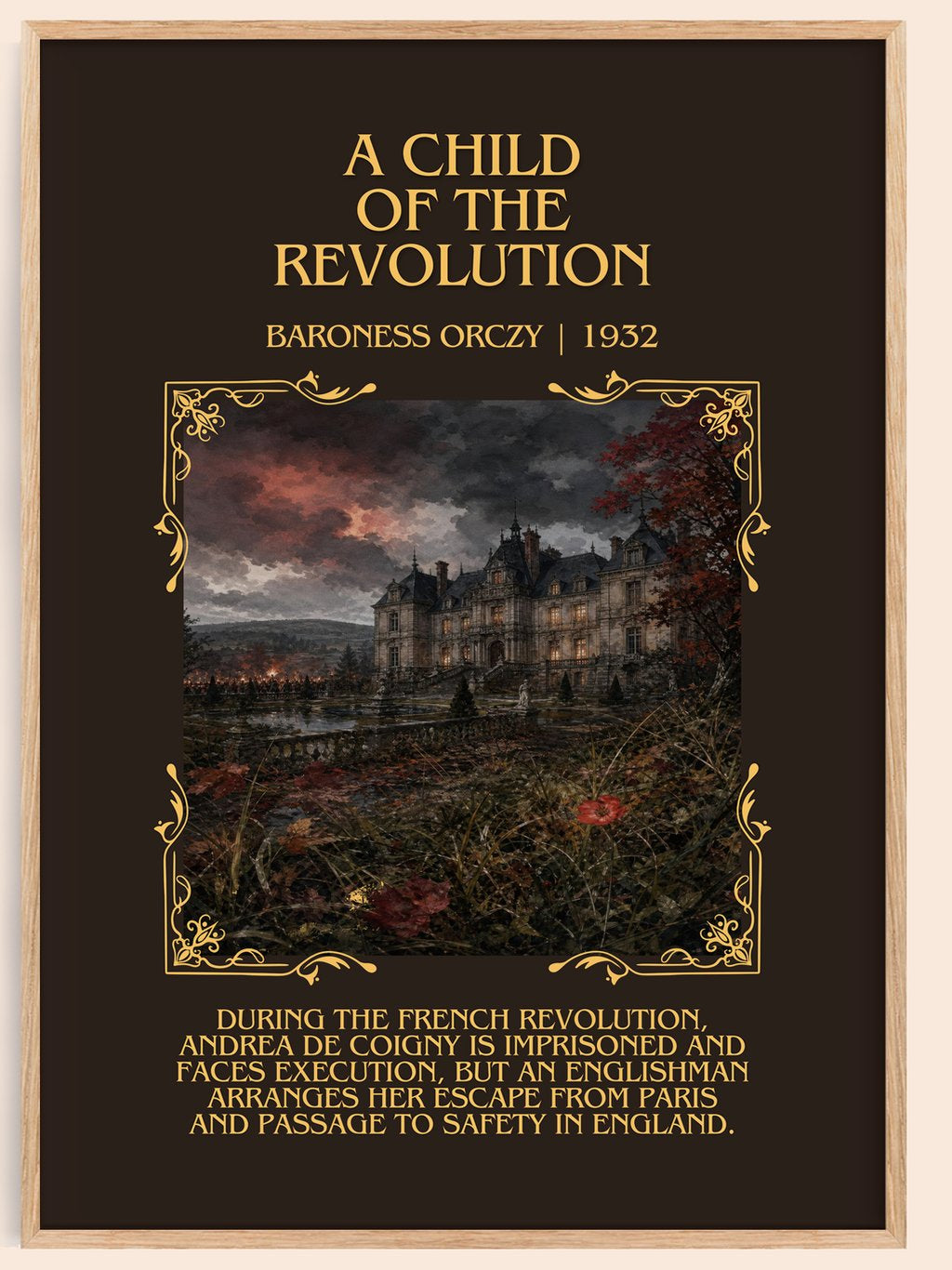 A Child Of The Revolution Minimalist Book Poster by Baroness Orczy – book poster