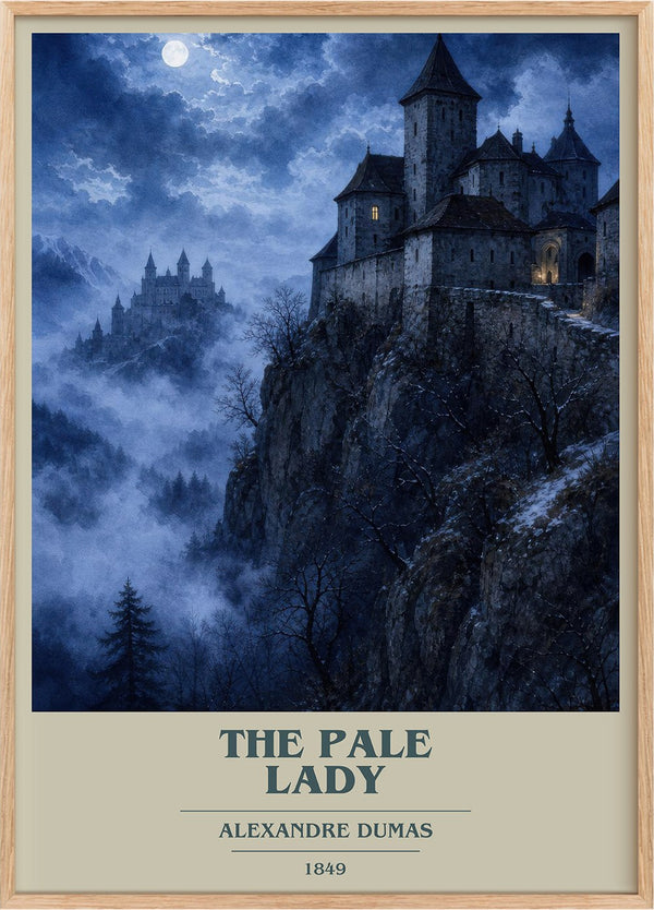 The Pale Lady Book Cover Poster by Alexandre Dumas