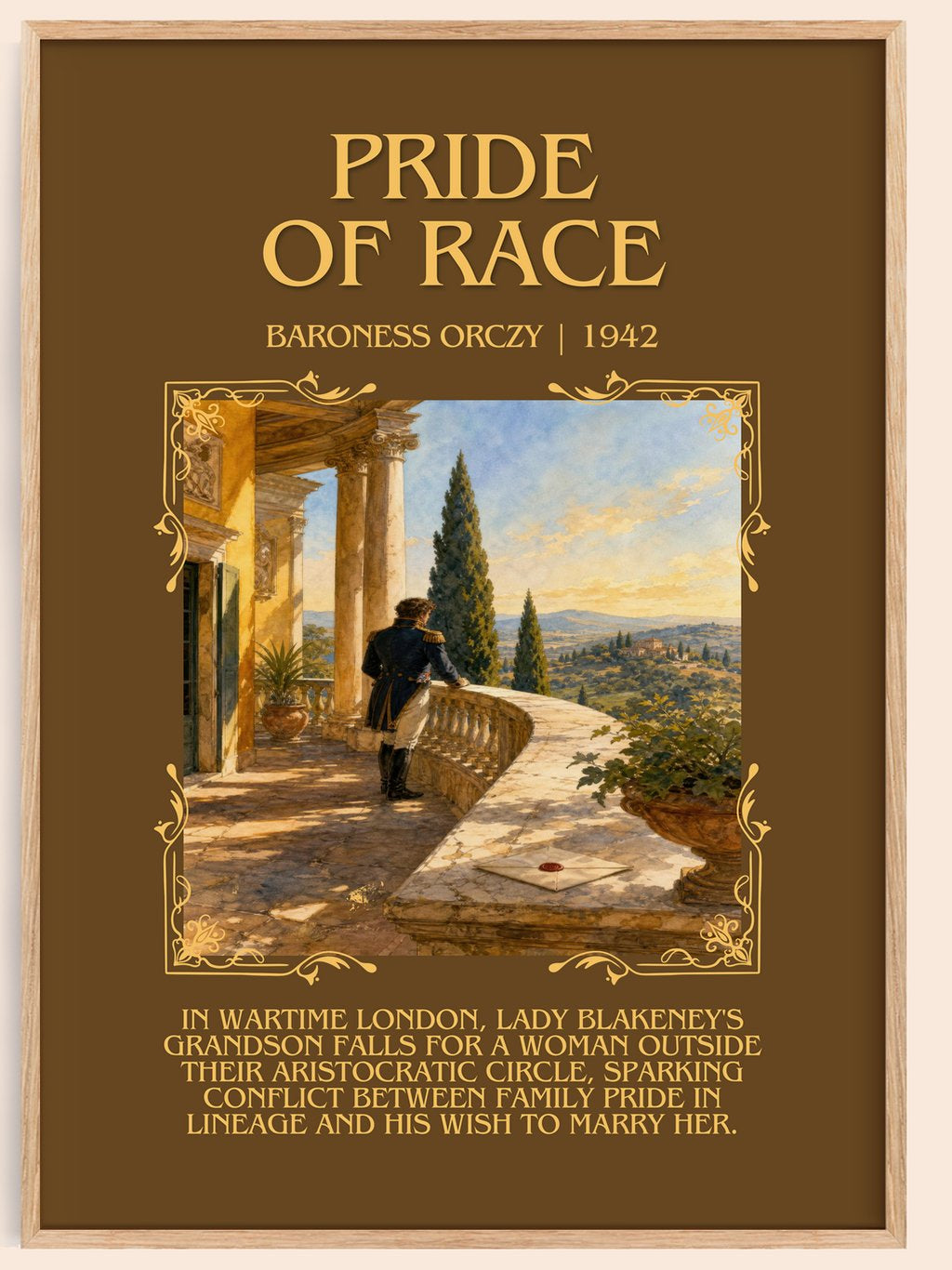 Pride Of Race Minimalist Book Poster by Baroness Orczy – book poster