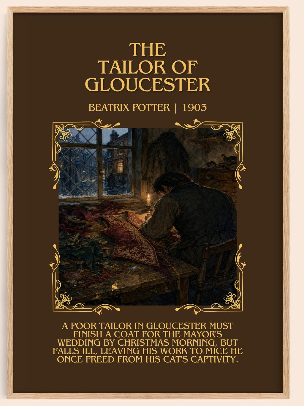 The Tailor Of Gloucester Minimalist Book Poster by Beatrix Potter – book poster