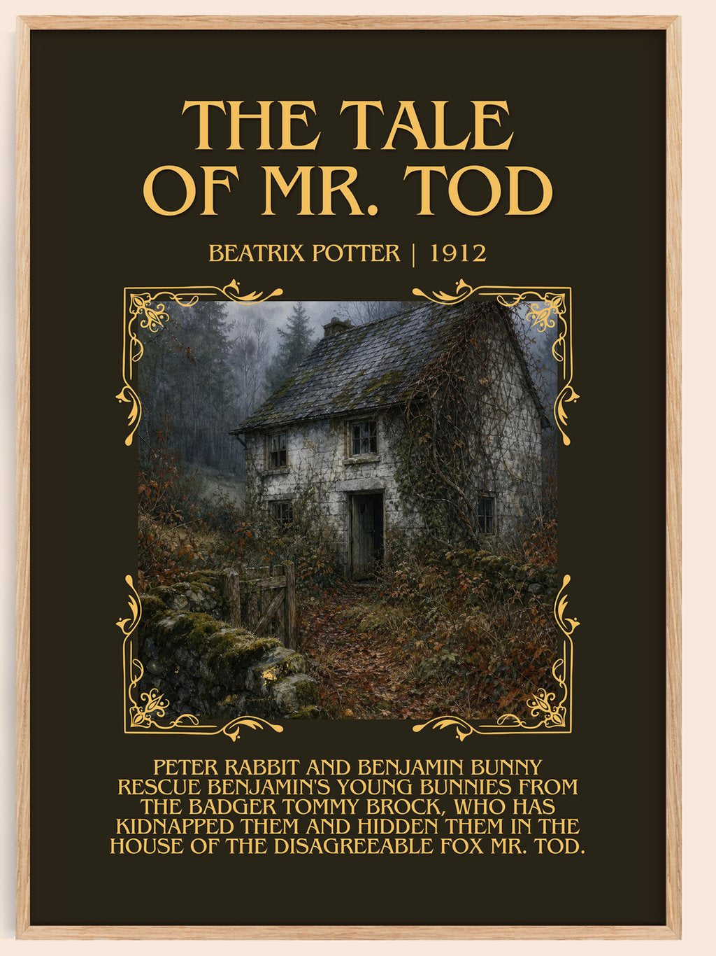 The Tale Of Mr. Tod Minimalist Book Poster by Beatrix Potter – book poster
