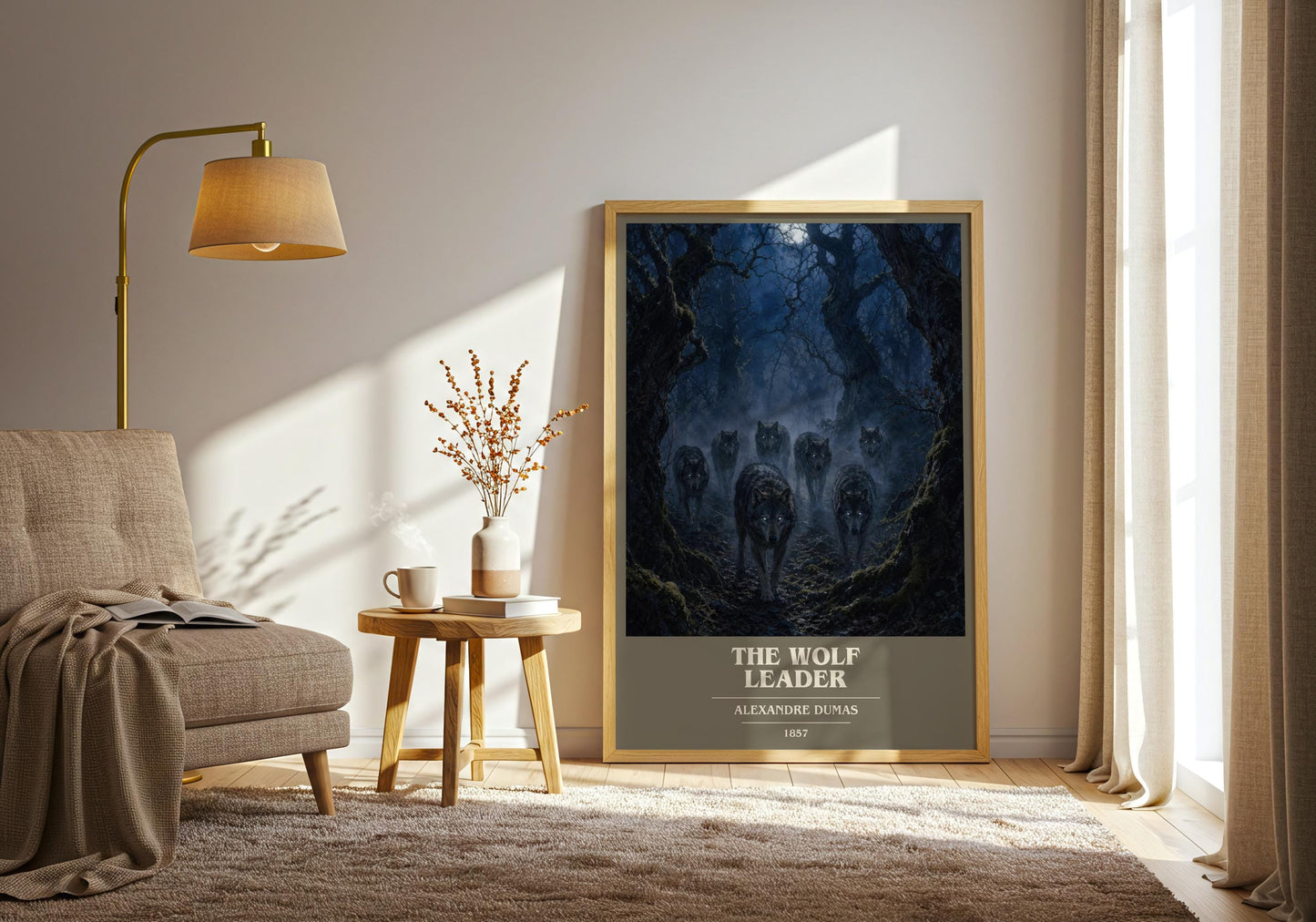 The Wolf Leader Book Cover Poster by Alexandre Dumas