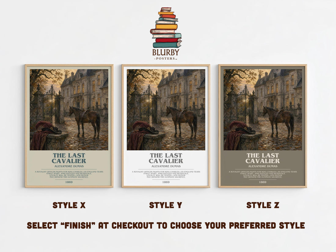 The Last Cavalier Bookish Wall Art by Alexandre Dumas (mockup)