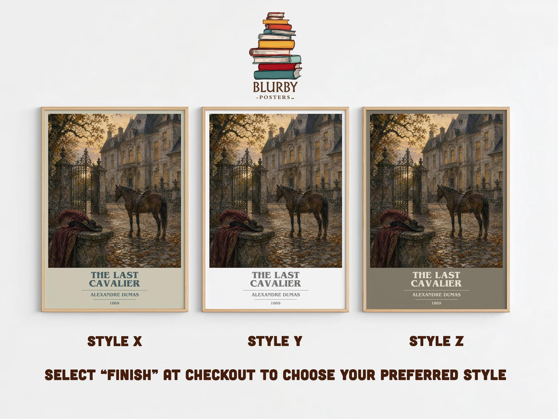The Last Cavalier Book Cover Poster by Alexandre Dumas (mockup)