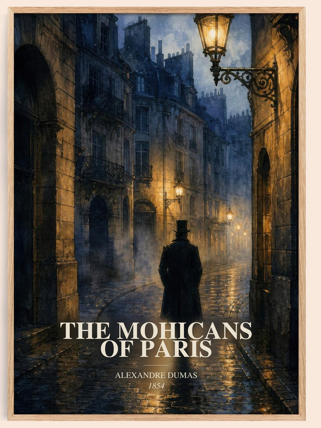 The Mohicans Of Paris Book Watercolour Illustration by Alexandre Dumas