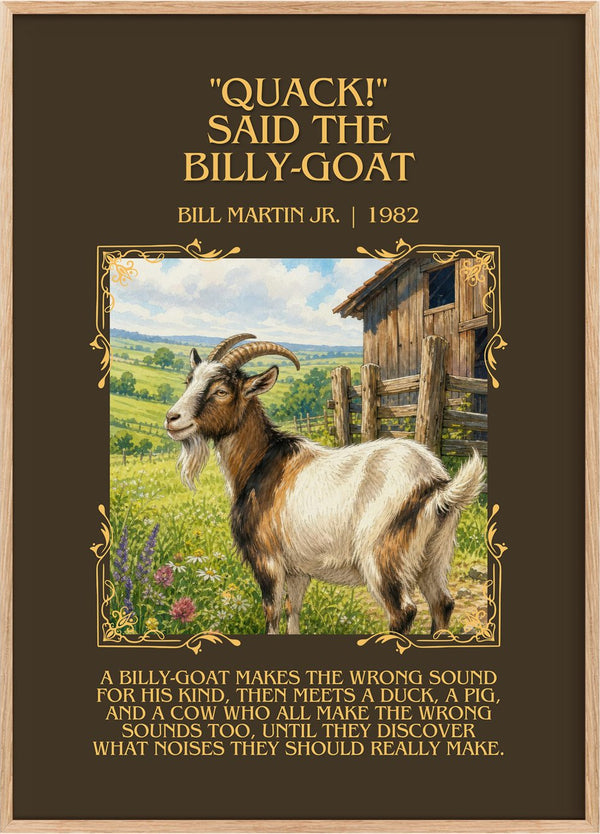 "Quack!" Said The Billy-Goat Minimalist Book Poster by Bill Martin Jr.