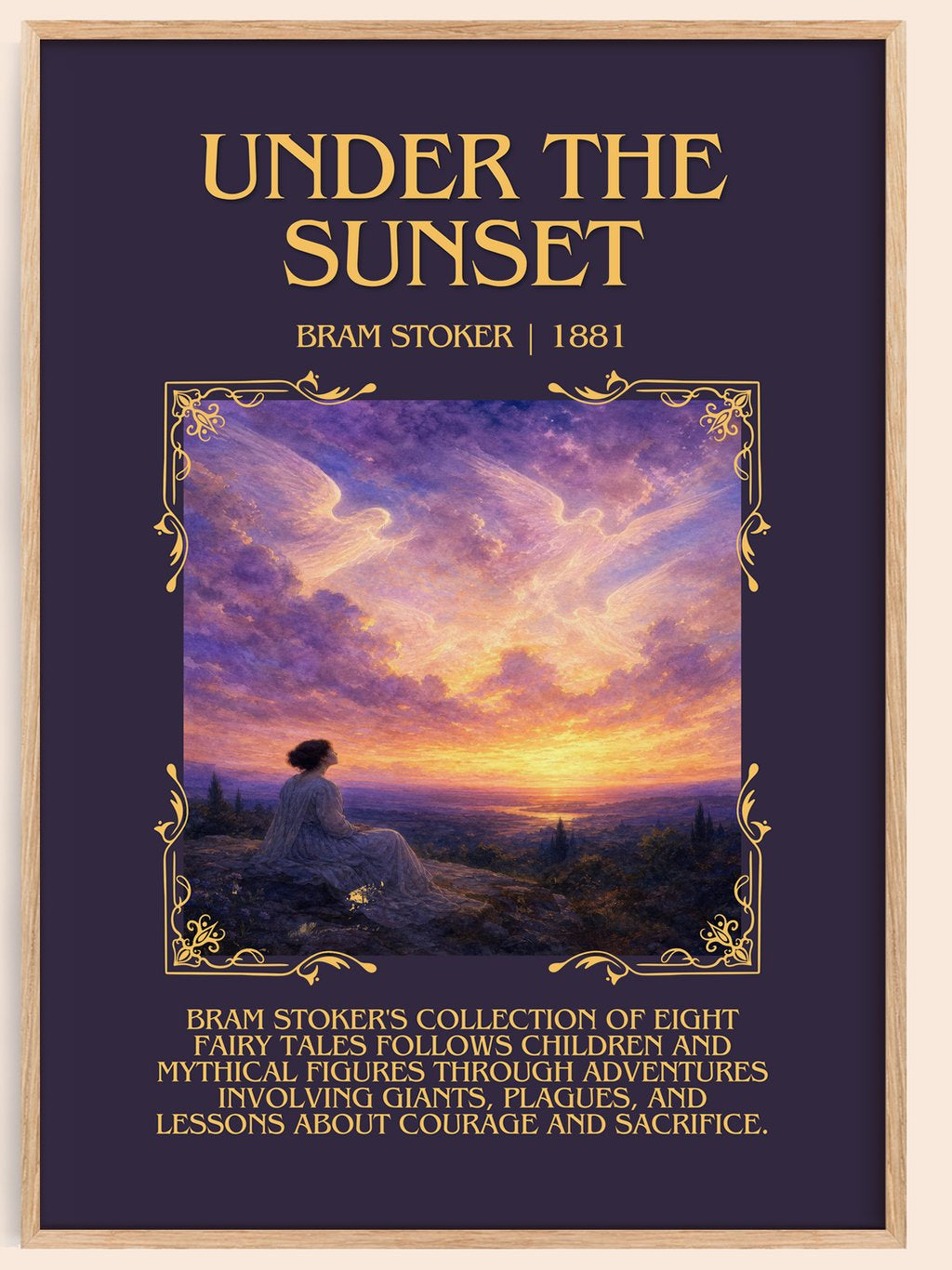 Under The Sunset Minimalist Book Poster by Bram Stoker – book poster