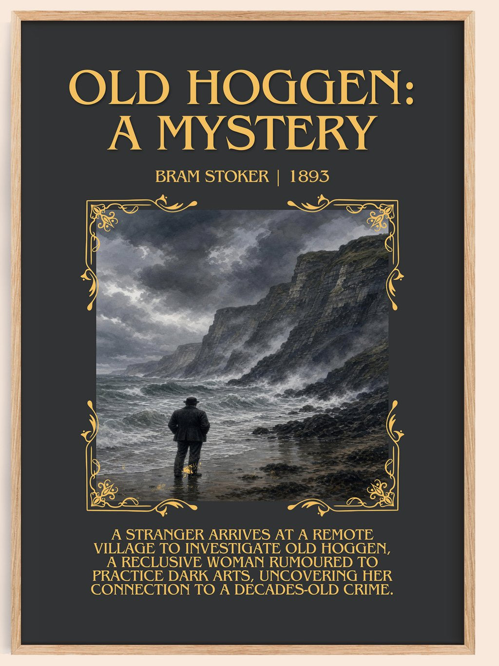 Old Hoggen: A Mystery Minimalist Book Poster by Bram Stoker – book poster