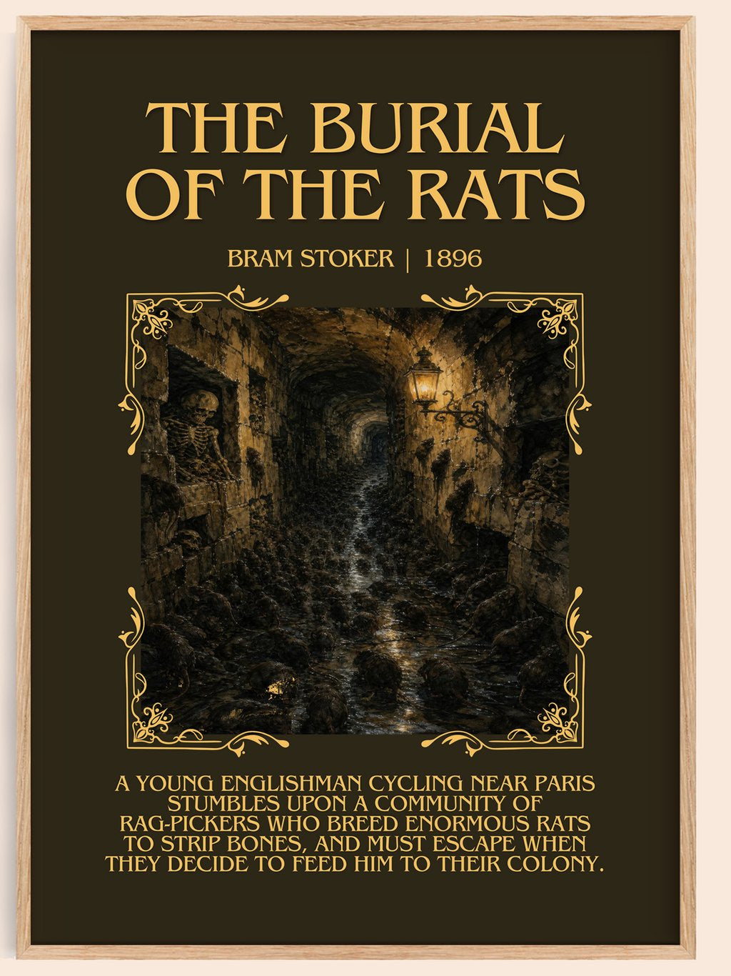 The Burial Of The Rats Minimalist Book Poster by Bram Stoker – book poster