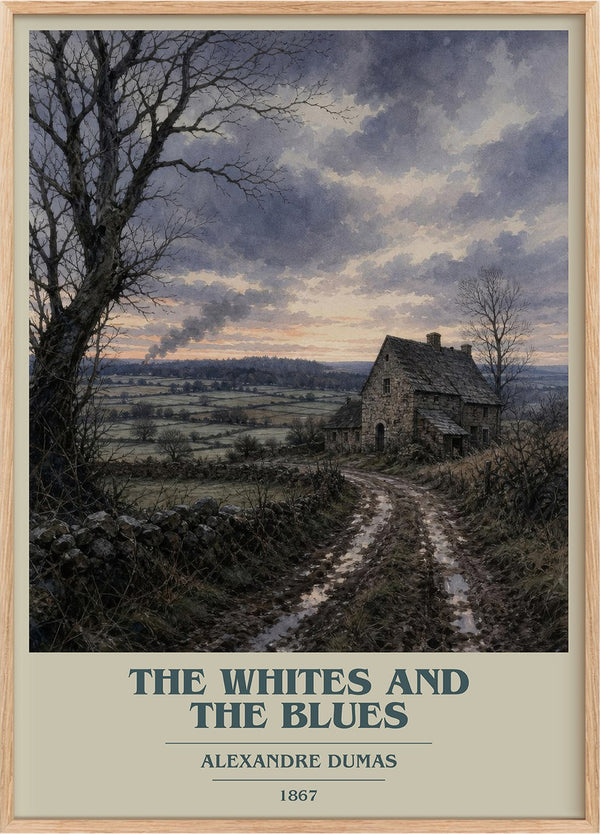 The Whites And The Blues Book Cover Poster by Alexandre Dumas