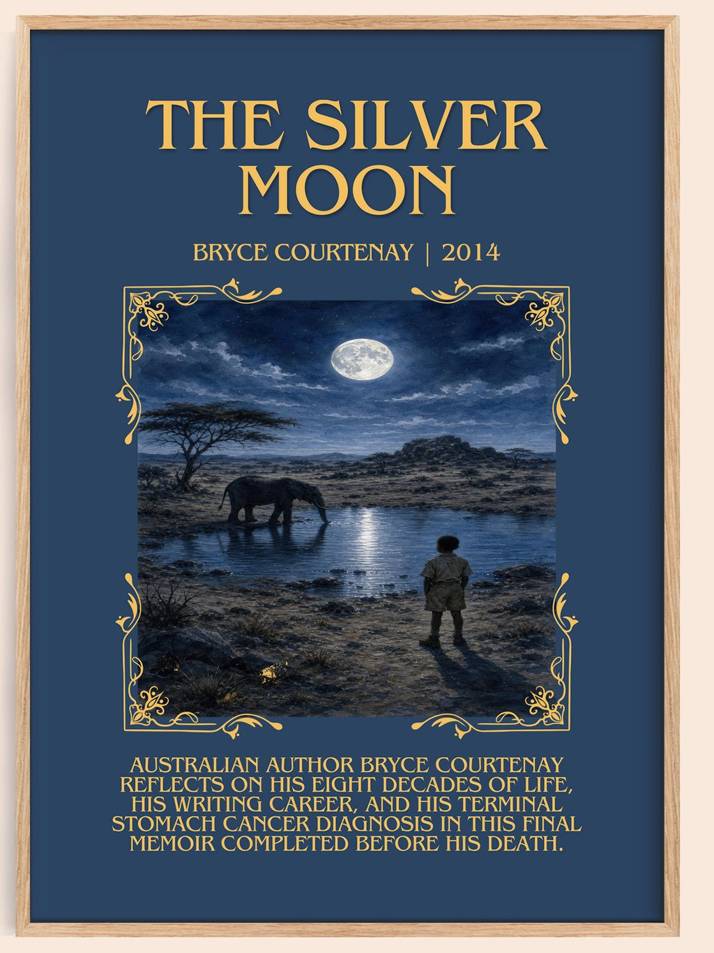 The Silver Moon Minimalist Book Poster by Bryce Courtenay – book poster