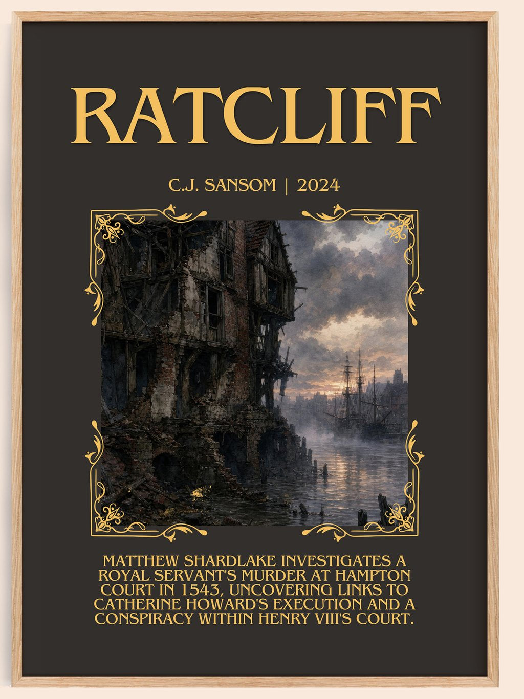 Ratcliff Minimalist Book Poster by C.J. Sansom – book poster