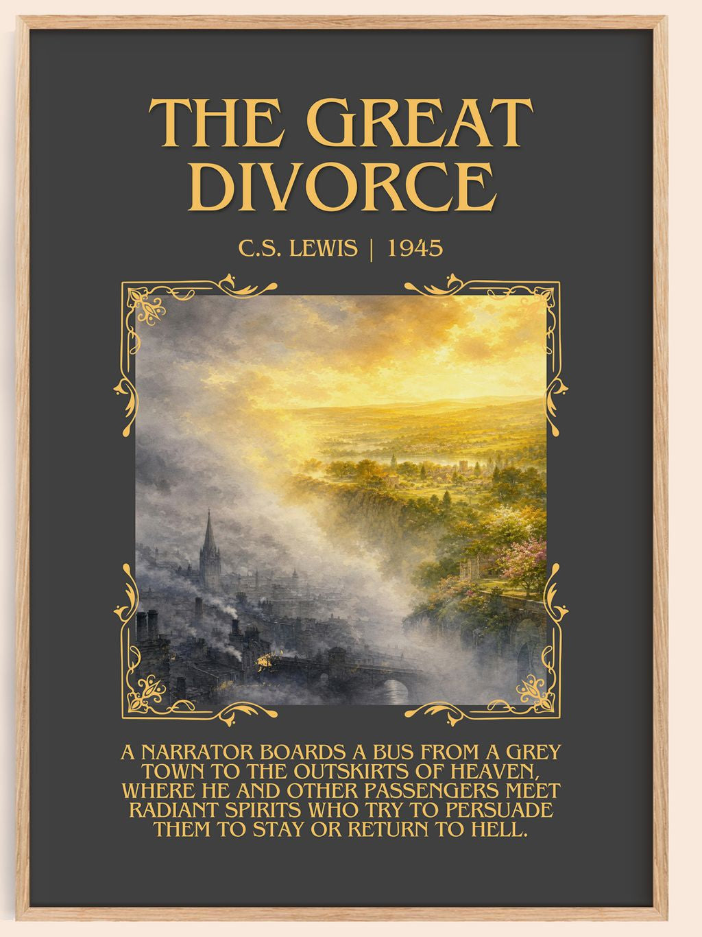 The Great Divorce Minimalist Book Poster by C.S. Lewis – book poster