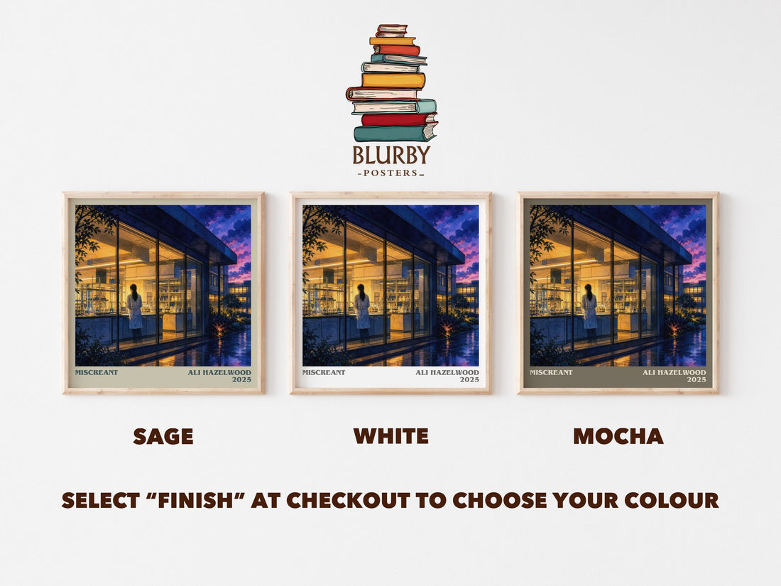 Miscreant literary print framed by window – literary home decor