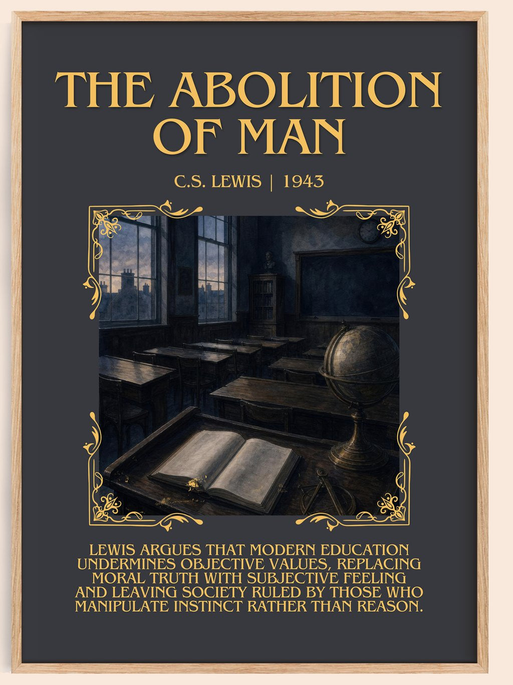 The Abolition Of Man Minimalist Book Poster by C.S. Lewis – book poster