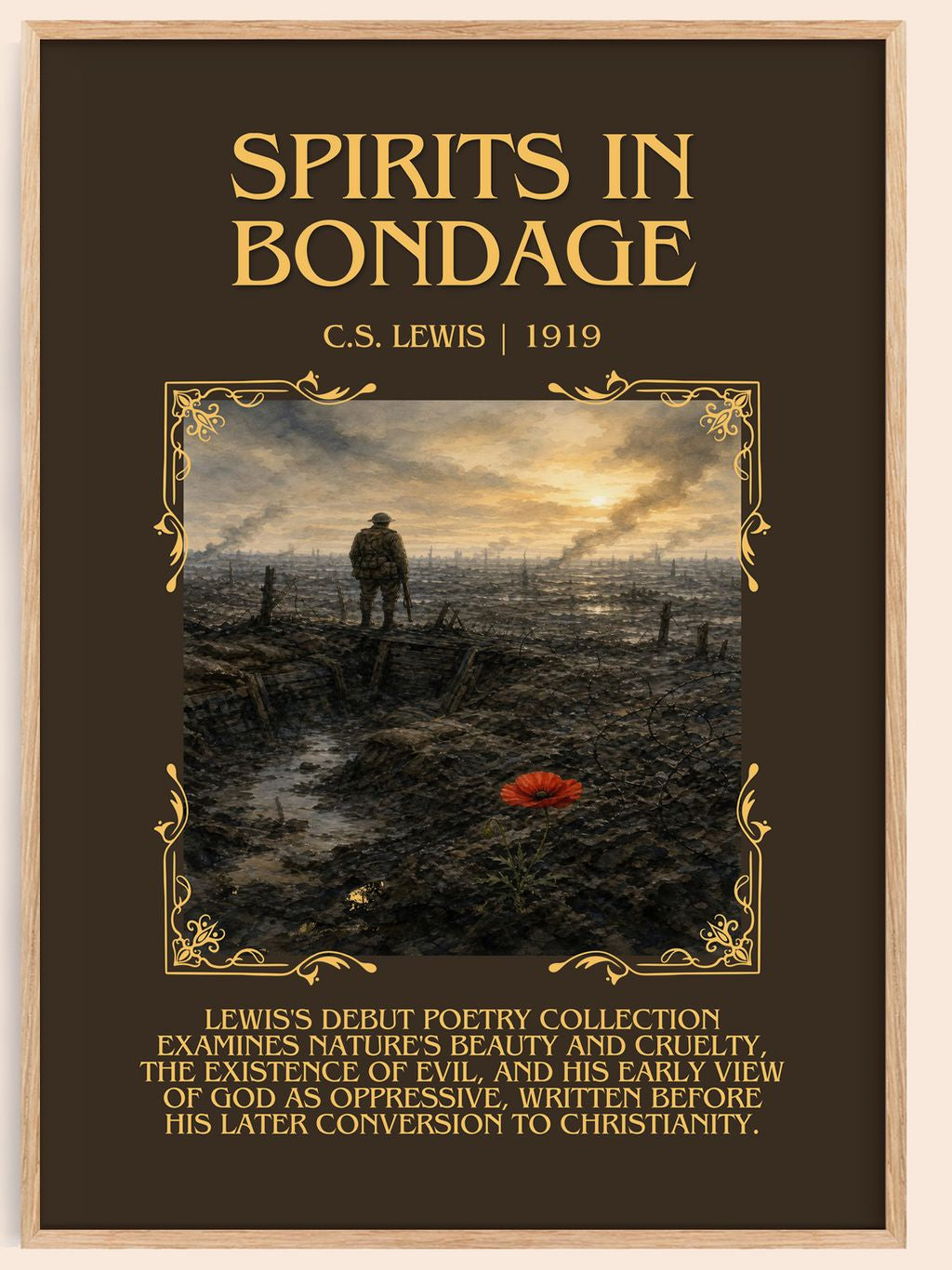 Spirits In Bondage Minimalist Book Poster by C.S. Lewis – book poster