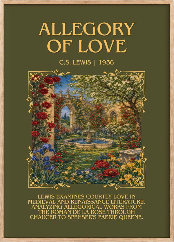 Allegory Of Love Minimalist Book Poster by C.S. Lewis