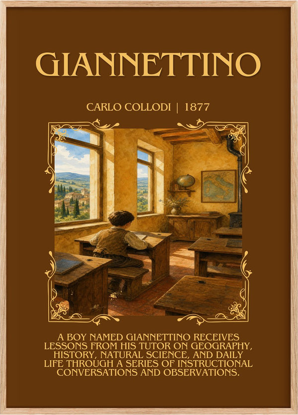 Giannettino Minimalist Book Poster by Carlo Collodi