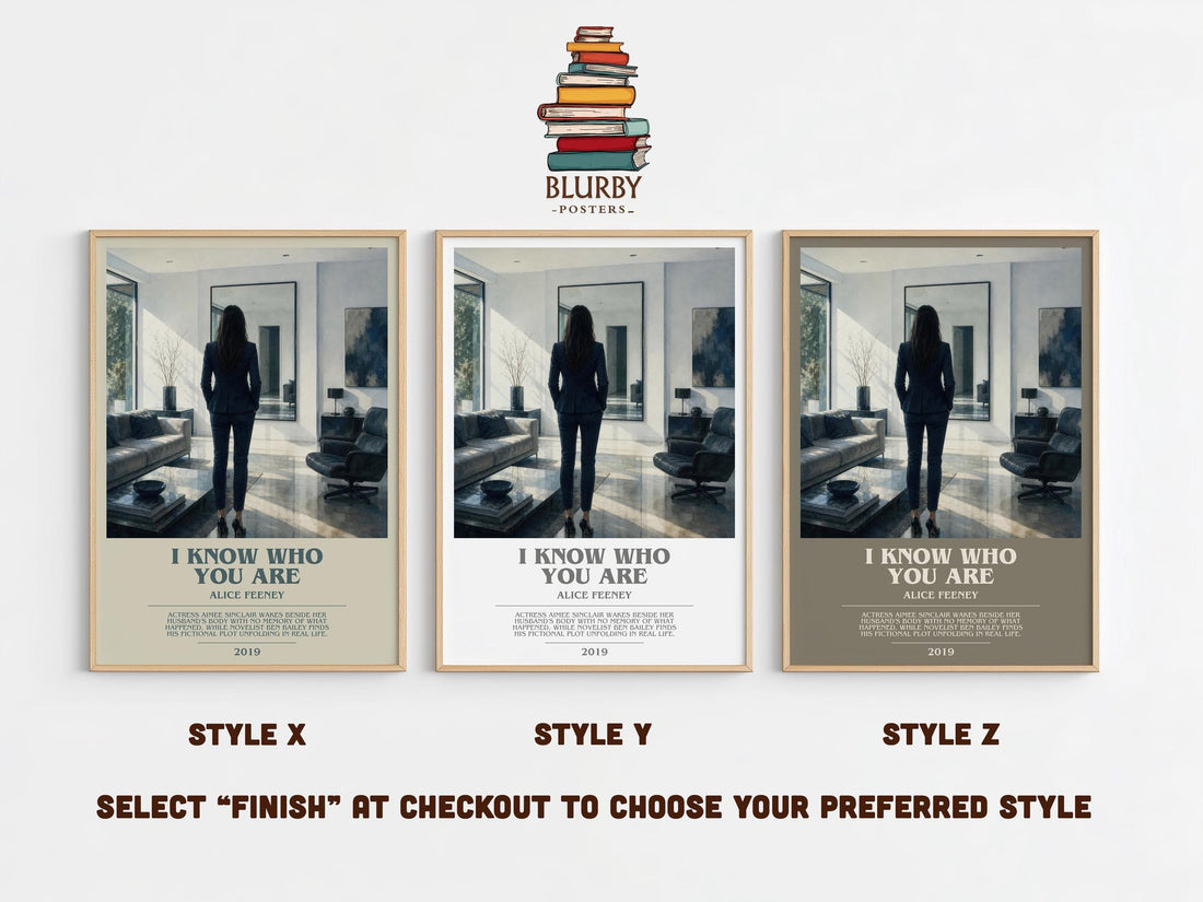 I Know Who You Are Bookish Wall Art by Alice Feeney (mockup)